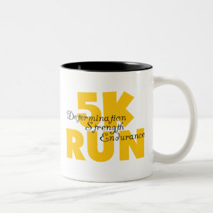 Caneca De Café Em Dois Tons 5K Executar Amarelo