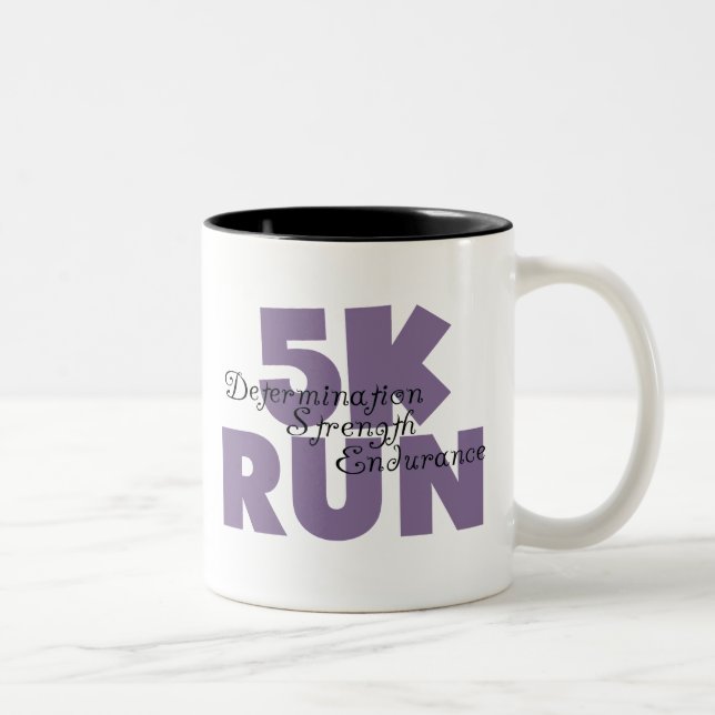 Caneca De Café Em Dois Tons 5K Executar Roxo (Direita)