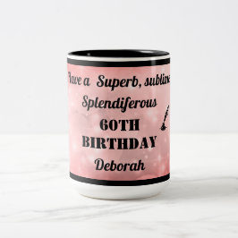 Caneca De Café Em Dois Tons 60.º Aniversário Personalizado
