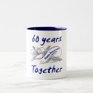 Caneca De Café Em Dois Tons 60th. Aniversário