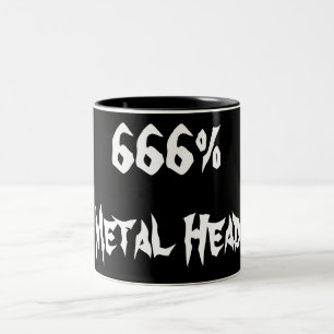 Caneca De Café Em Dois Tons 666% Cabeça de metal