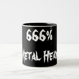 Caneca De Café Em Dois Tons 666% Cabeça de metal