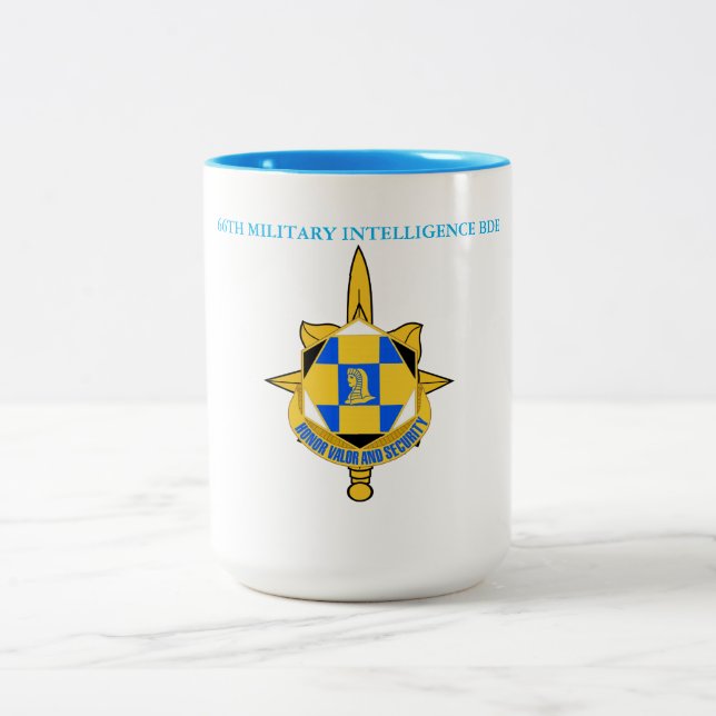 CANECA DE CAFÉ EM DOIS TONS 66.ª BRIGADA DE INTELIGÊNCIA MILITAR  (Centro)