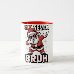 Caneca De Café Em Dois Tons 67 Meme Six Seven Bruh Dabbing Papai Noel Natal En