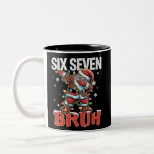 Caneca De Café Em Dois Tons 67 Seis Sete Burh Papai Noel Dab Natal 6 7 Meme