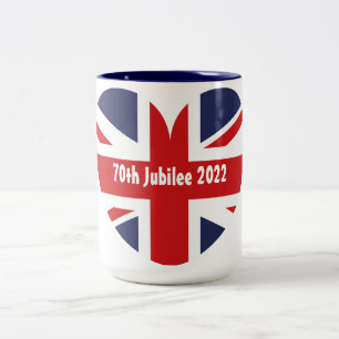 Caneca De Café Em Dois Tons 70 Jubilee 2022 British Flag