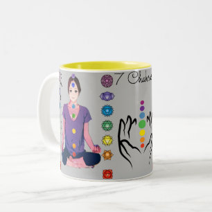 Caneca De Café Em Dois Tons 7 Chakras 12x12"