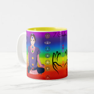 Caneca De Café Em Dois Tons 7 chakras 12x12"