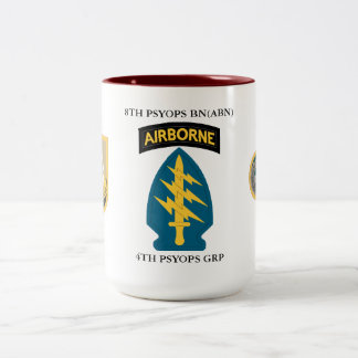CANECA DE CAFÉ EM DOIS TONS 8º GRUPO PSYOPS BN(ABN) 4º GRUPO PSYOPS