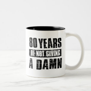 Caneca De Café Em Dois Tons 80 anos