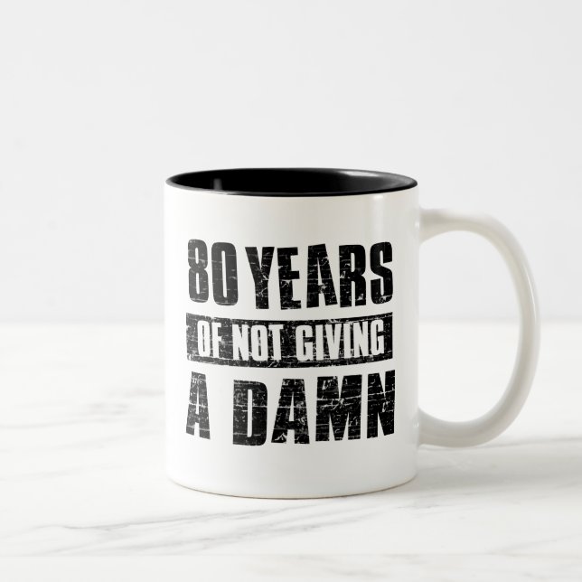 Caneca De Café Em Dois Tons 80 anos (Direita)