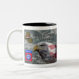 Caneca De Café Em Dois Tons 82.a Frente aérea Div Iraque Combat Veteran