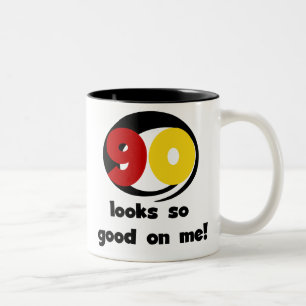 Caneca De Café Em Dois Tons 90 olhares tão bons em mim t-shirt e presentes