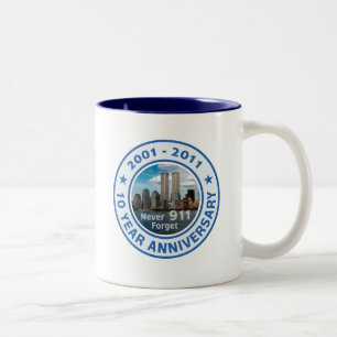 Caneca De Café Em Dois Tons 911 um aniversário de 10 anos