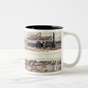 Caneca De Café Em Dois Tons A abertura de Stockton e de Darlington