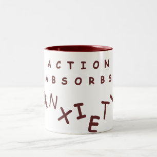 Caneca De Café Em Dois Tons A ação absorve a ansiedade