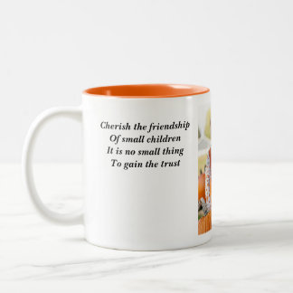 Caneca De Café Em Dois Tons A Amizade das Crianças