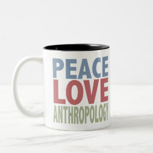 Caneca De Café Em Dois Tons A antropologia do amor da paz