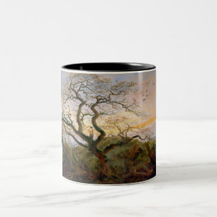Caneca De Café Em Dois Tons A Árvore dos Corvos (por Caspar David Friedrich)