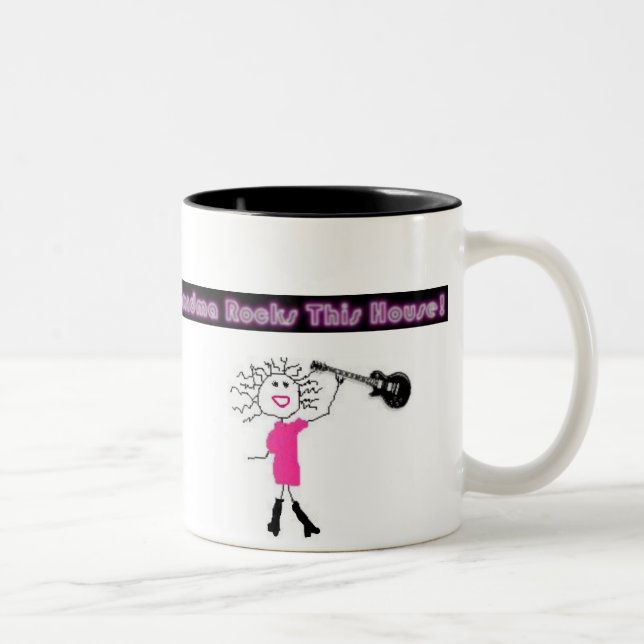 Caneca De Café Em Dois Tons A avó balança esta casa! (Direita)