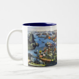 Caneca De Café Em Dois Tons A batalha de Lepanto 1571