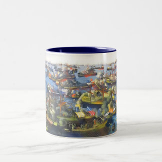 Caneca De Café Em Dois Tons A batalha de Lepanto 1571