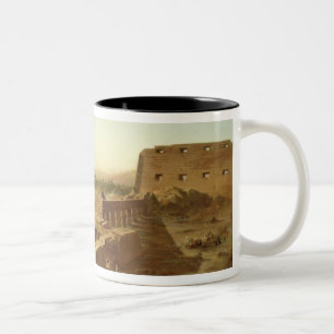 Caneca De Café Em Dois Tons A batalha no templo de Karnak