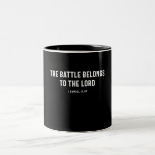 Caneca De Café Em Dois Tons A Batalha Pertence Ao Senhor 1 Samuel 17:47