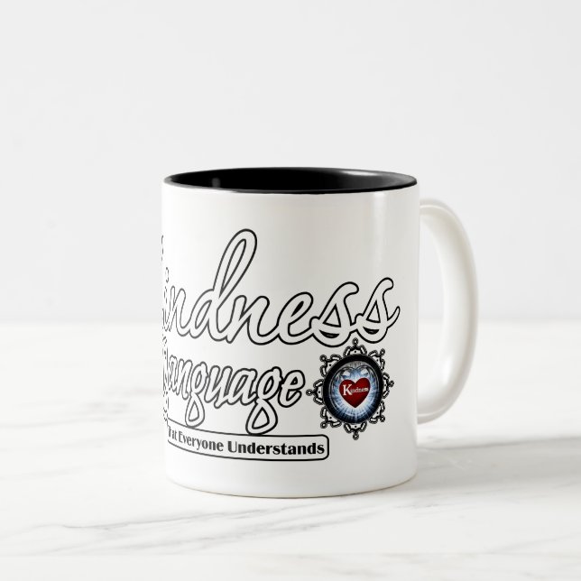Caneca De Café Em Dois Tons A Bondade É A Linguagem (Frente Esquerda)
