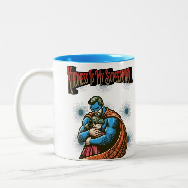 Caneca De Café Em Dois Tons A bondade É A Minha Mug De Superpotência (Esquerda)