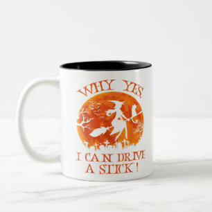 Caneca De Café Em Dois Tons A Bruxa do Halloween Oferece Porque Sim, Na Verdad