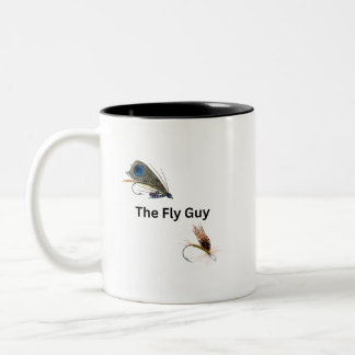 Caneca De Café Em Dois Tons A Cara da mosca. Pesca de moscas, pescadores, desp
