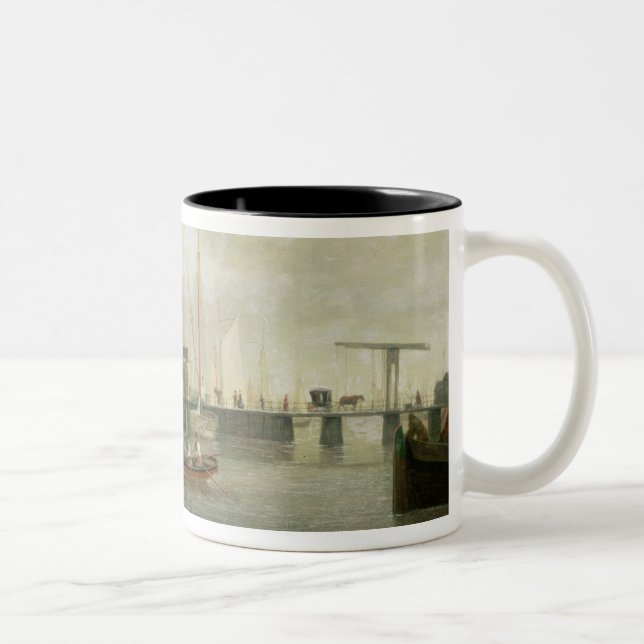 Caneca De Café Em Dois Tons A casa de alfândega, Amsterdão (Direita)