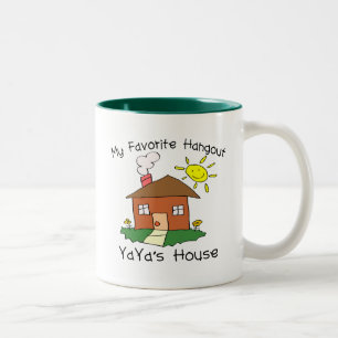 Caneca De Café Em Dois Tons A casa de YaYa favorito do lugar frequentado