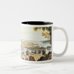 Caneca De Café Em Dois Tons A cidade de Washington além do marinho