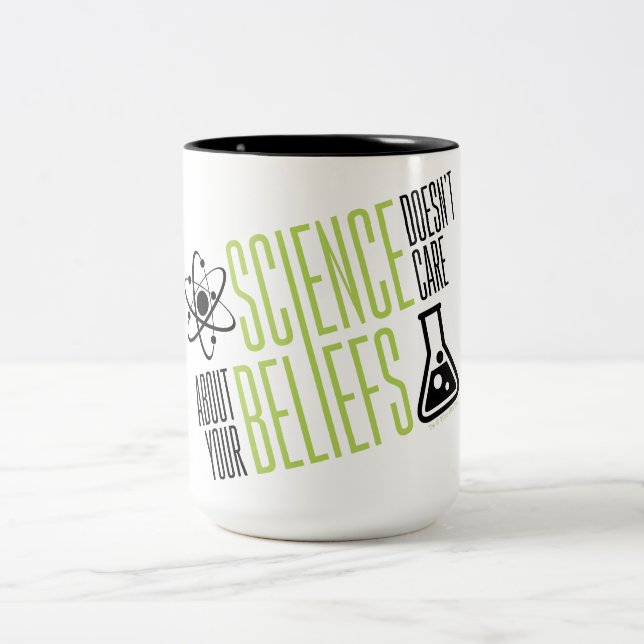 Caneca De Café Em Dois Tons A ciência não se importa (Centro)