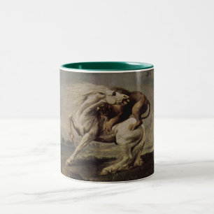 Caneca De Café Em Dois Tons A Coleção CLÁSSICA DE CAVALOS