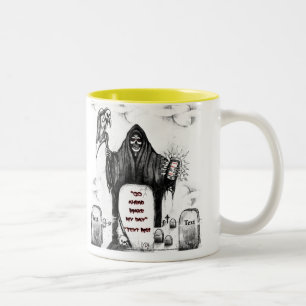 Caneca De Café Em Dois Tons A coleção do Ceifador pelo Ulysse de Clark