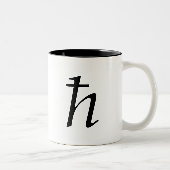 Caneca De Café Em Dois Tons A constante de Planck (reduzida) (Direita)