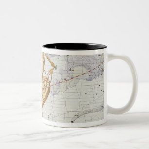 Caneca De Café Em Dois Tons A constelação de Libra, chapeia 7 'do atlas Coel