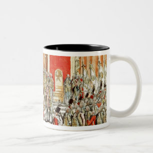 Caneca De Café Em Dois Tons A coroação de Leopold II em Bratislava