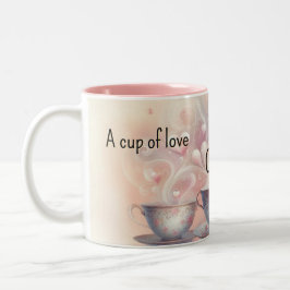Caneca De Café Em Dois Tons A Cup of Love Personalized Mug