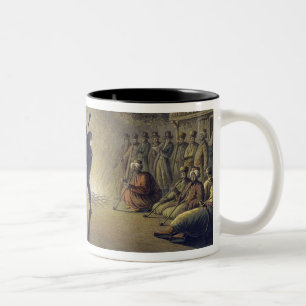 Caneca De Café Em Dois Tons A dança dos camponeses búlgaros, bar. por Willi