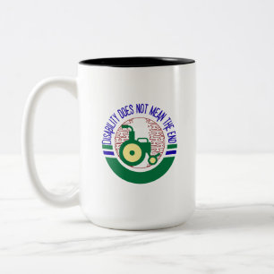 Caneca De Café Em Dois Tons A Deficiência Não Significa o Fim Cota Inspirador
