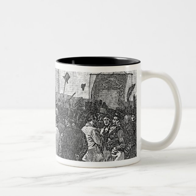 Caneca De Café Em Dois Tons A demonstração do Chartist em Kennington (Direita)