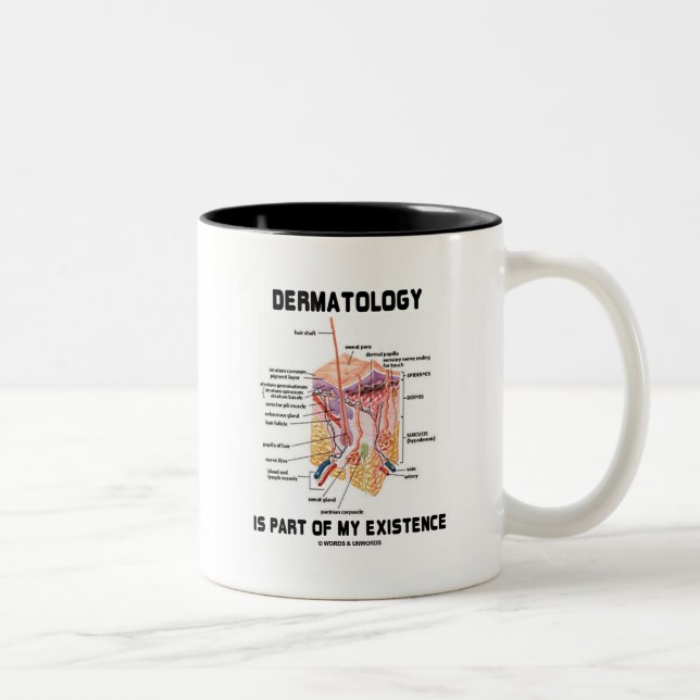 Caneca De Café Em Dois Tons A dermatologia é parte de minha existência (as (Direita)