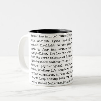Caneca De Café Em Dois Tons A emoção do medo - o horror pela era