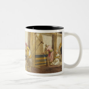 Caneca De Café Em Dois Tons A escola da indústria, Jubbulpore do vândalo, 18
