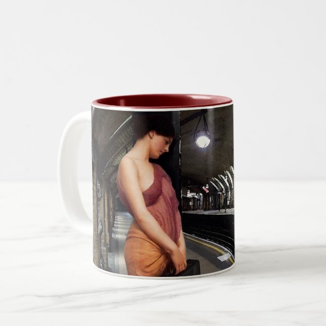 Caneca De Café Em Dois Tons À espera de Paris (Frente Esquerda)
