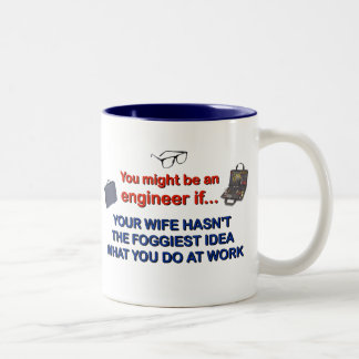 Caneca De Café Em Dois Tons A esposa do engenheiro